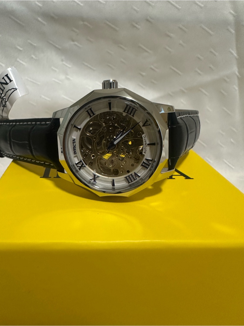Invicta Objet D'Art Men's Automatic Watch with Brown Leather Strap (Model 69127) - Picture 5 of 6